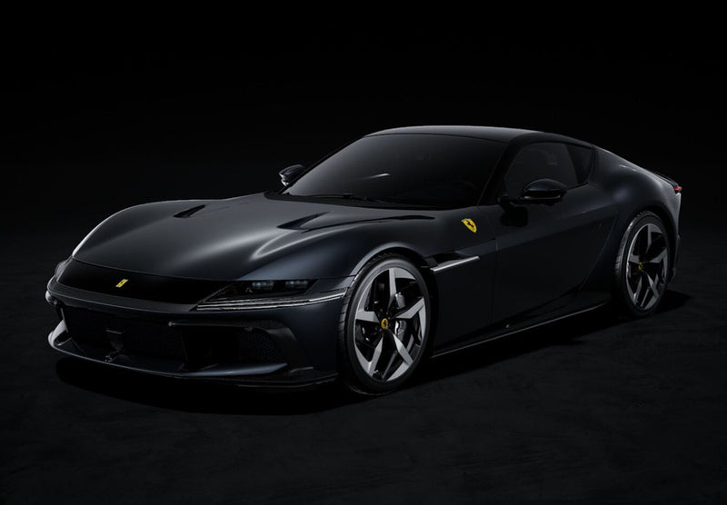 ギャラリービューアに画像をロードする, 【予約】2025年発売予定FERRARI 12 CILINDRI COUPE V12 830cv 2024 NERO PUROSANGUE BLACK/BBR 1/18ミニカー
