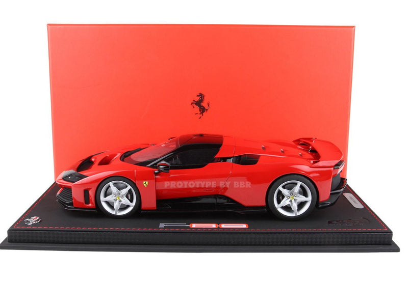 ギャラリービューアに画像をロードする, 【予約】2025年発売予定FERRARI F80 2024 SILVER RIMS ROSSO CORSA RED BLACK/BBR 1/18ミニカー
