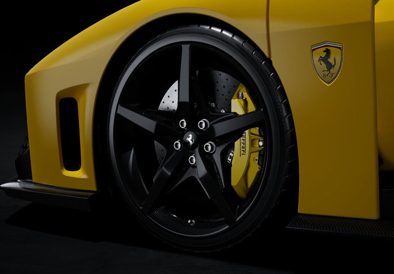 ギャラリービューアに画像をロードする, 【予約】2025年発売予定FERRARI F80 2024 CARBON RIMS GIALLO MODENA YELLOW BLACK/BBR 1/18ミニカー
