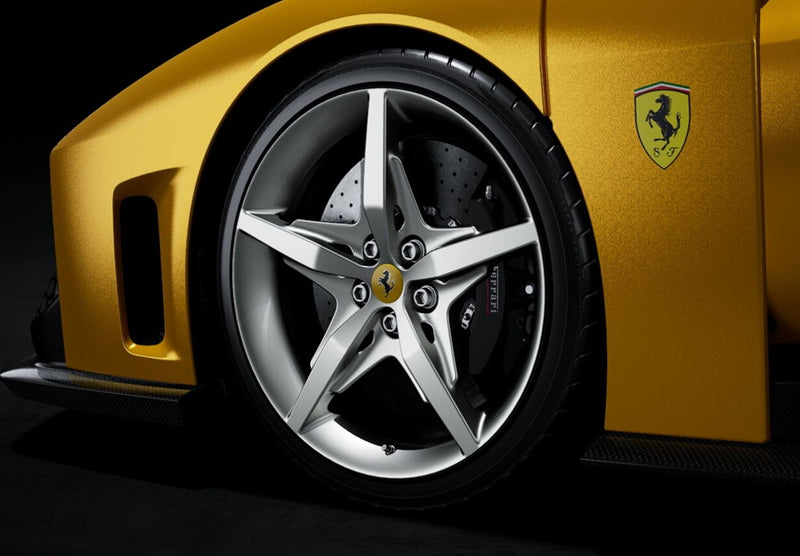 ギャラリービューアに画像をロードする, 【予約】2025年発売予定FERRARI F80 2024 SILVER RIMS GIALLO TRISTRATO YELLOW MET BLACK/BBR 1/18ミニカー