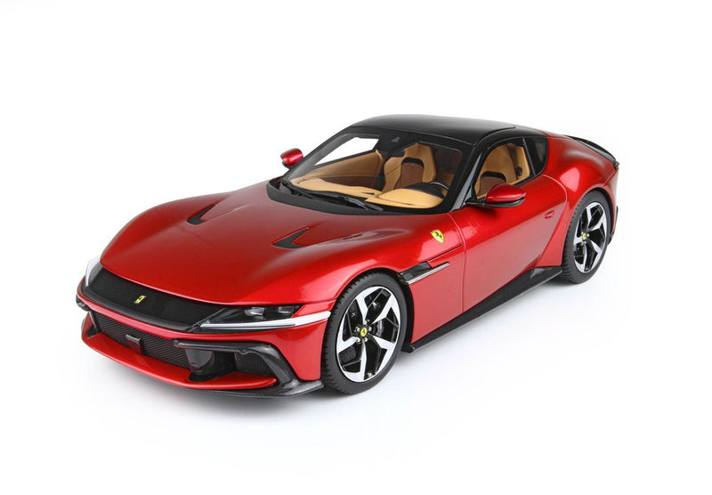 ギャラリービューアに画像をロードする, 【予約】2025年発売予定FERRARI 12 CILINDRI V12 830cv PANORAMIC ROOF 2024 ROSSO FUOCO RED MET BLACK/BBR 1/18ミニカー 72台限定