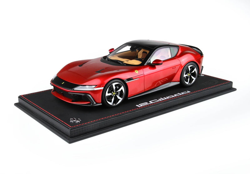 ギャラリービューアに画像をロードする, 【予約】2025年発売予定FERRARI 12 CILINDRI V12 830cv PANORAMIC ROOF 2024 ROSSO FUOCO RED MET BLACK/BBR 1/18ミニカー 72台限定