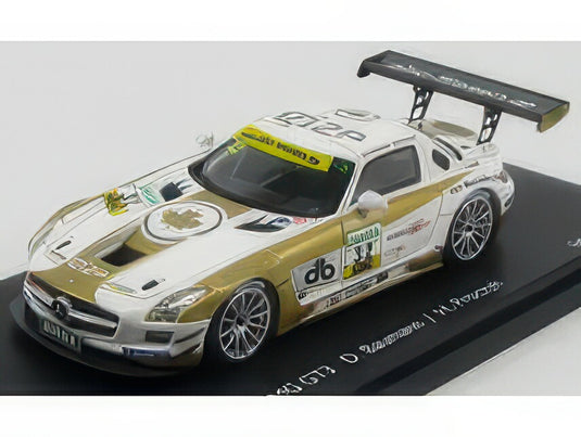 MERCEDES BENZ SLS COUPE 6.3 AMG GT3 (C197) N 32 ADAC MASTERS GT 2012 D.BAUMANN H.PROCZYK WHITE GOLD/SCHUCO 1/43ミニカー
