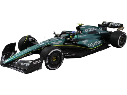 Aston Martin AMR23 2023年 F1 バーレーンGP 3位 #14 F.アロンソ/ Spark 1/18 ミニカー