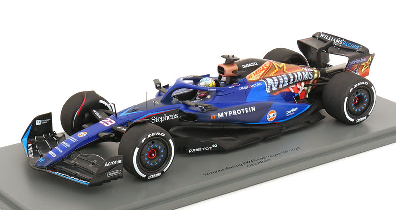 ギャラリービューアに画像をロードする, 【予約】WILLIAMS F1 FW45 GULF No.23 2023 ラスベガスGP A.アルボン ブルー ブラック ゴールド/ Spark 1/18 ミニカー