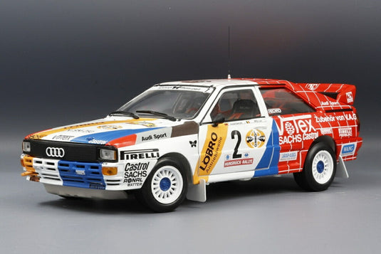 Audi quattro A1 2号車 Votex ラリーフンスリュック 1984 H.Demuth W.Lux/ Sun Star 1/18 ミニカー