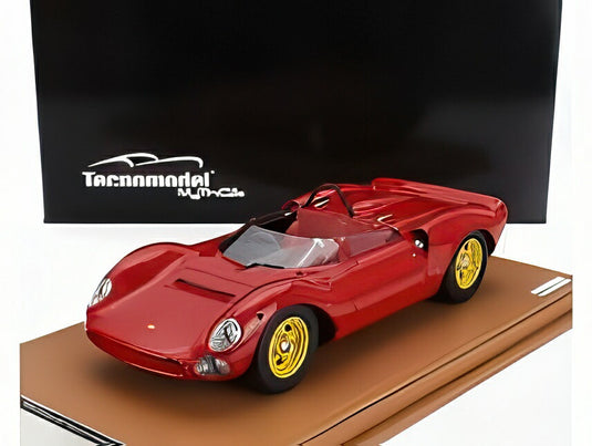 フェラーリ 206SP ディーノ スパイダー ファクトリー プレスバージョン 1965 レッド/ Tecno 1/18 54台限定ミニカー