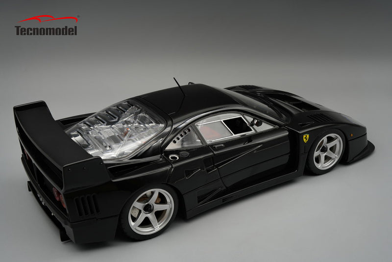 ギャラリービューアに画像をロードする, Ferrari F40 LM 1996 プレスバージョン グロスブラック 5スポーク シルバーリム/ Tecno 1/18