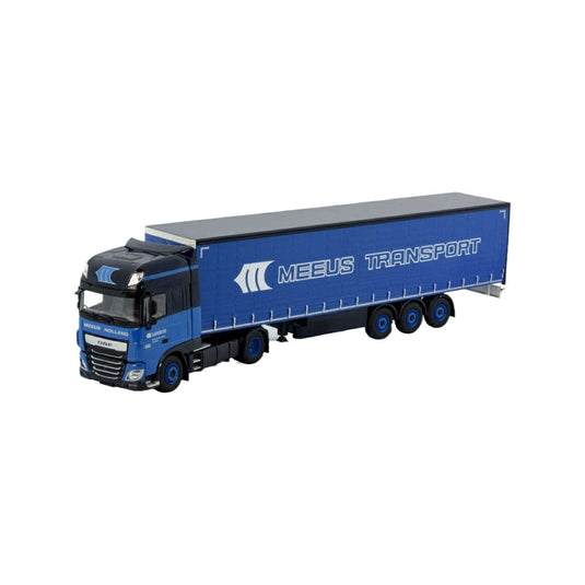 Tekno Meeus Transport DAF XF ユーロ6 スーパースペースキャブ カーテンサイドトレーラー 81310 トラック1/50 建設機械模型 工事車両