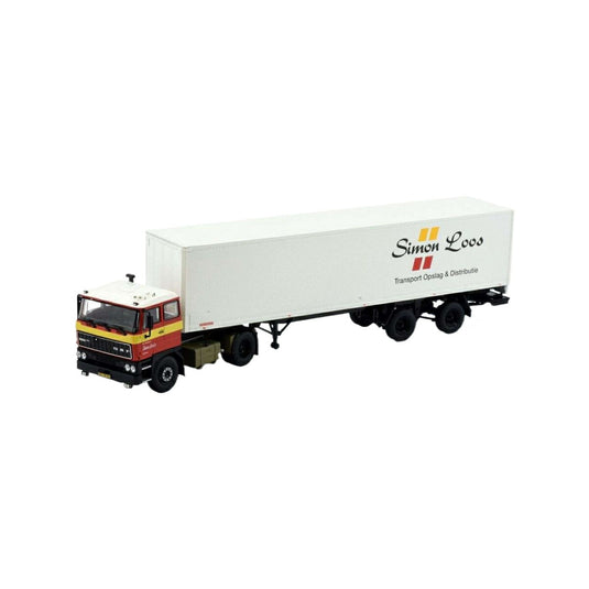 Tekno Simon Loos DAF 2800 2軸ボックスセミトレーラー 81827 トラック1/50 建設機械模型 工事車両