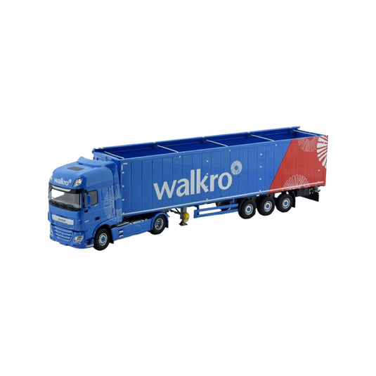 Tekno Walkro DAF XF ユーロ6 スーパースペースキャブ ムービングフロアトレーラー 82440 トラック1/50 建設機械模型 工事車両