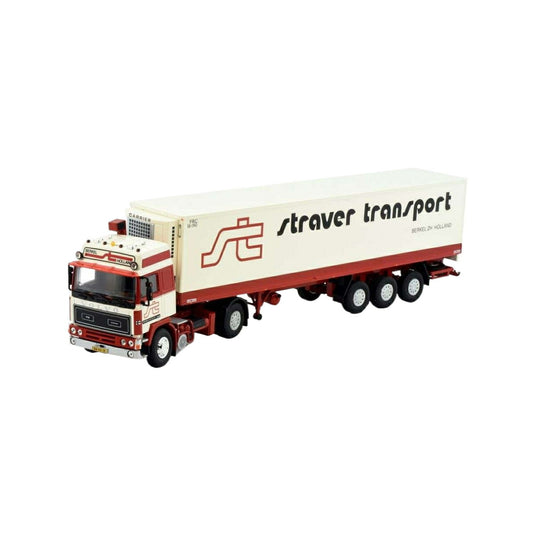 Tekno Straver Volvo FH12 グローブトロッター 冷蔵トレーラー 82445 トラック1/50 建設機械模型 工事車両