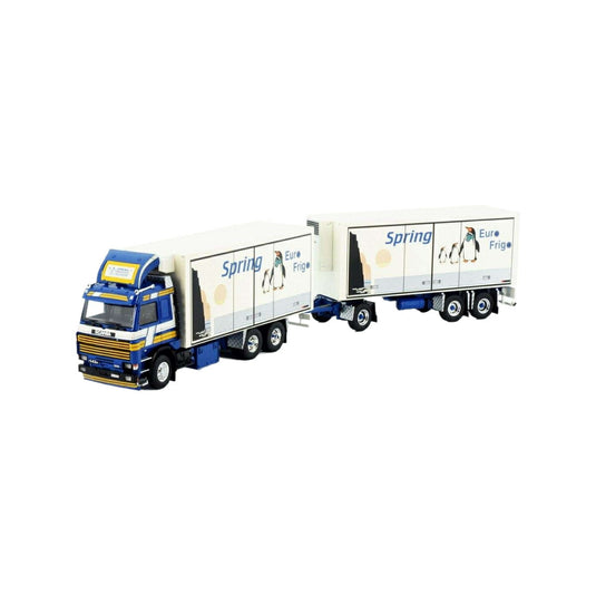 Tekno Spring RHT Scania 143-500 冷蔵トラックトレーラー 82472 トラック1/50 建設機械模型 工事車両