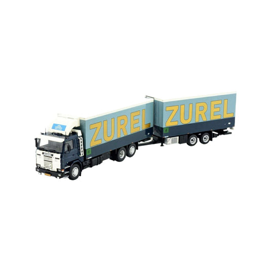 Tekno Zurel Scania 112 冷蔵トラックトレーラー 82886 トラック1/50 建設機械模型 工事車両