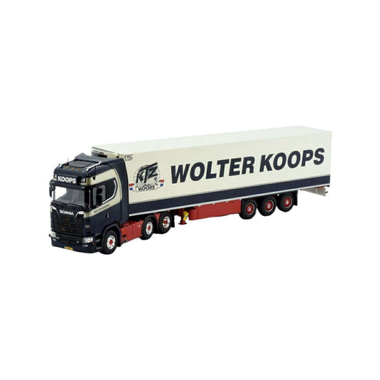 Tekno Wolter Koops Scania 次世代 ハイライン 4x2 Schmitz 3軸冷蔵セミトレーラー 82913 トラック1/50 建設機械模型 工事車両