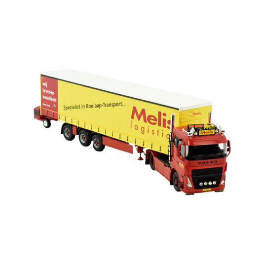 Melis Volvo FH05 4x2 curtain tarpaulin トラック / TEKNO 1/50 建設機械模型 工事車両