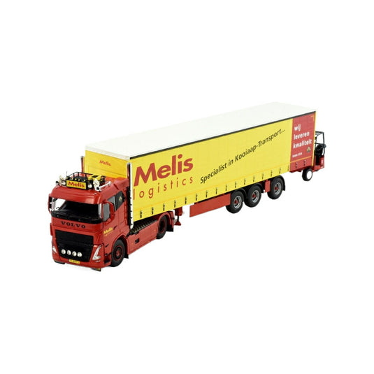 Melis Volvo FH05 4x2 curtain tarpaulin トラック / TEKNO 1/50 建設機械模型 工事車両