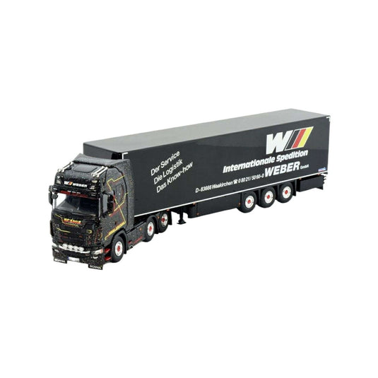 Tekno Weber Scania 次世代Sシリーズ ハイライン 6x2 Schmitz 3軸冷蔵セミトレーラー 83051 トラック1/50 建設機械模型 工事車両