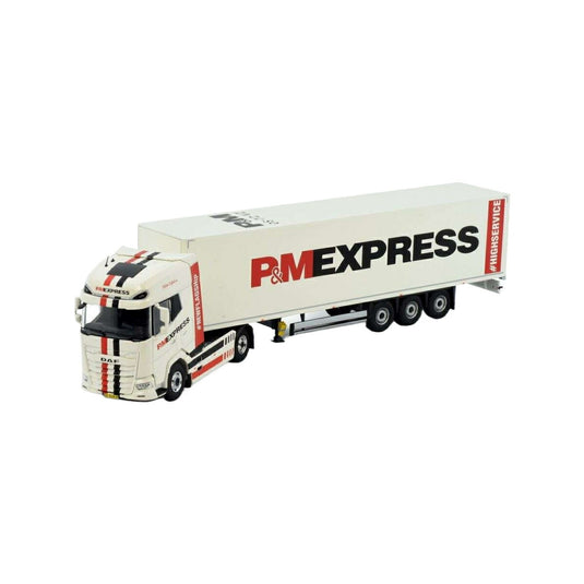 Tekno P&M Express DAF XG+ 3軸ボックストレーラー 83512 トラック1/50 建設機械模型 工事車両