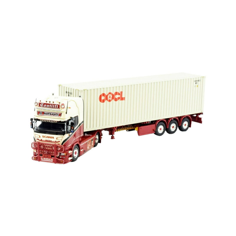 ギャラリービューアに画像をロードする, Contlift Scania R Serie Topline 4x2 40フィートコンテナセミトレーラー / TEKNO 1/50 建設機械模型 工事車両