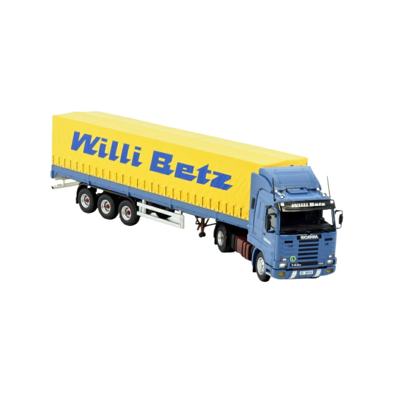 ギャラリービューアに画像をロードする, Willi Betz Scania 143 4x2 curtainside トラック / TEKNO 1/50 建設機械模型 工事車両