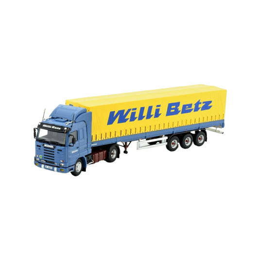 Willi Betz Scania 143 4x2 curtainside トラック / TEKNO 1/50 建設機械模型 工事車両