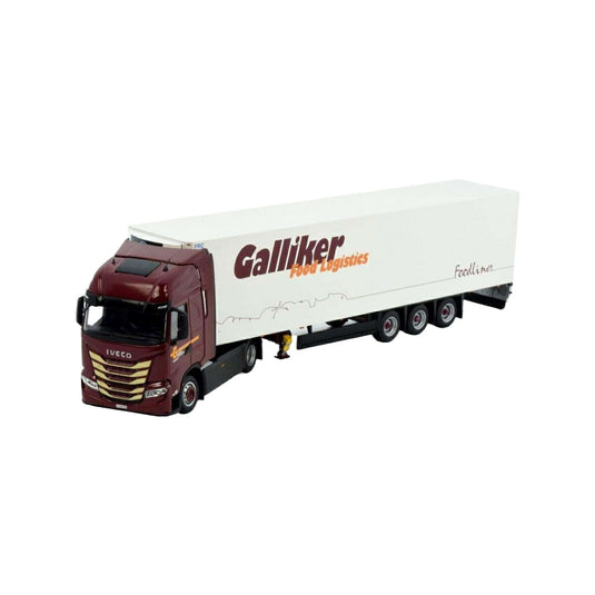 Tekno Galliker Iveco S-Way 3軸冷蔵セミトレーラー 83666 トラック1/50 建設機械模型 工事車両