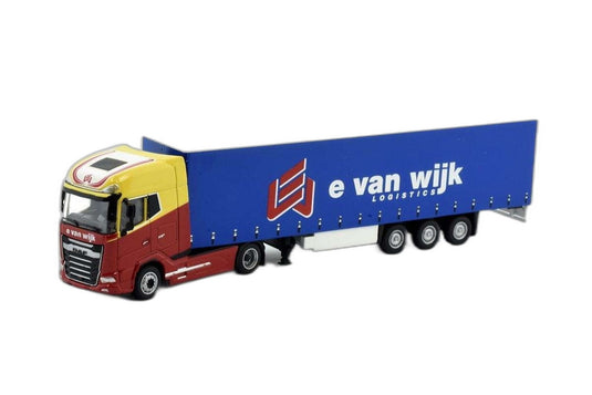 E. Van Wijk DAF XG+ カーテン ターポリン/ Tekno 1/87 建設機械模型 ミニカー
