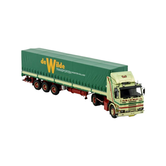 MJ De Wilde Scania 142 curtain tarpaulin トラック / TEKNO 1/50 建設機械模型 工事車両
