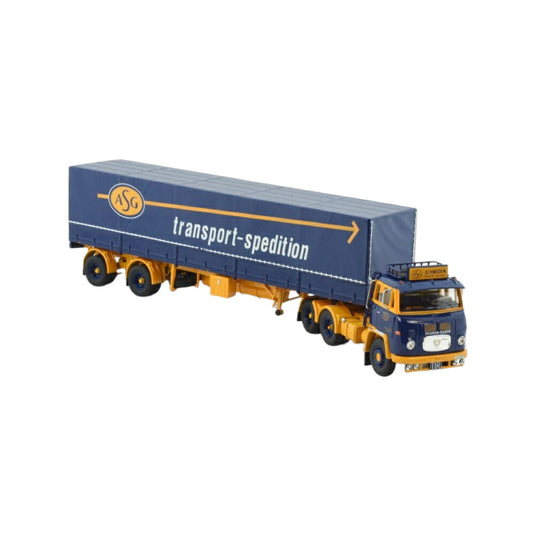 ASG Scania Vabis Curtain Tarpaulin トラック / TEKNO 1/50 建設機械模型 工事車両
