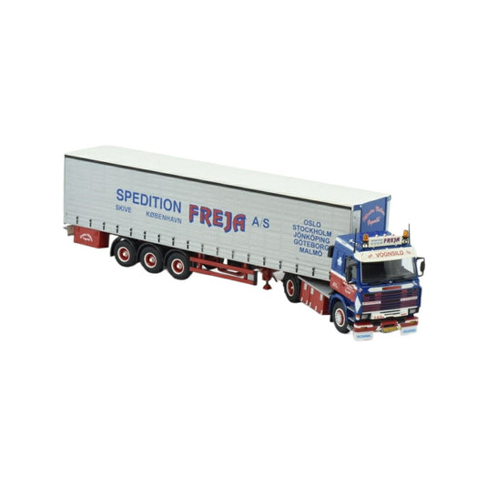 Morten Nielsen Scania 143 Curtain トラック / TEKNO 1/50 建設機械模型 工事車両