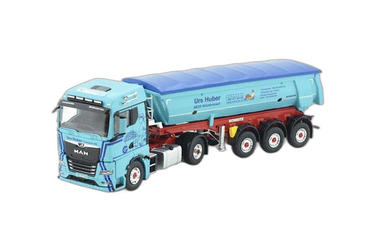 Urs Huber MAN TGX GM ダンプ セミトレーラー/ Tekno 1/50 建設機械模型 ミニカー