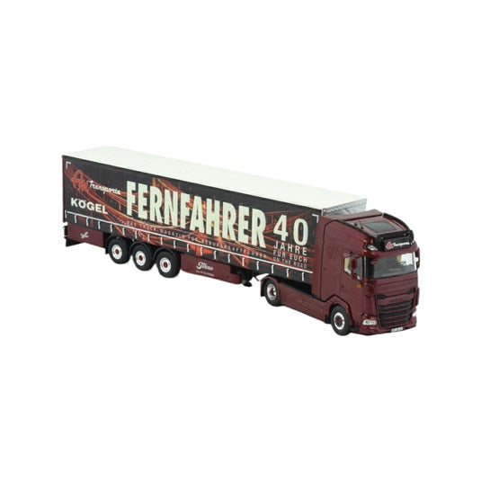 Fernfahrer 40 Jahre DAF XG+ curtainside トラック / TEKNO 1/50 建設機械模型 工事車両