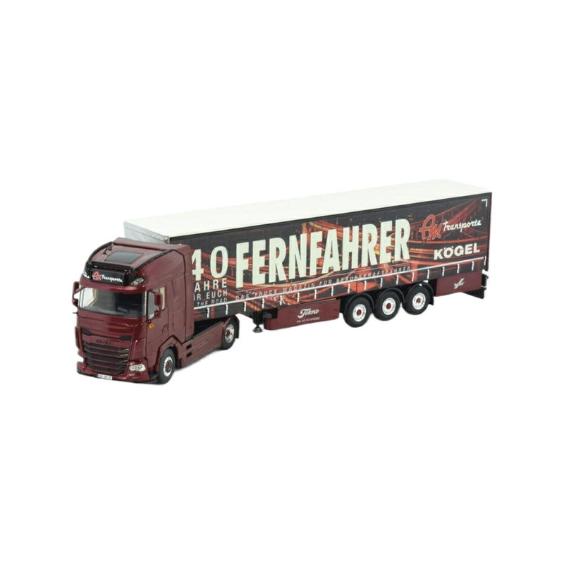 ギャラリービューアに画像をロードする, Fernfahrer 40 Jahre DAF XG+ curtainside トラック / TEKNO 1/50 建設機械模型 工事車両