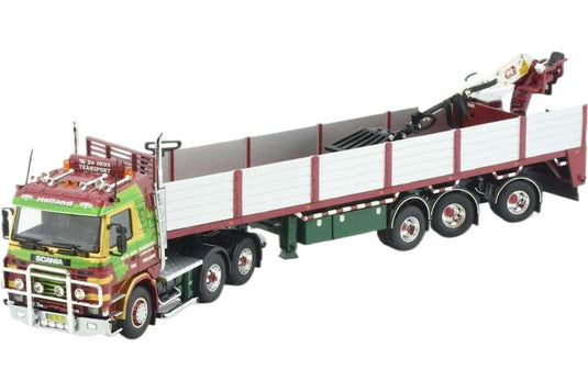 De Heus Scania 143 450 レンガセミトレーラー トレーラー / Tekno 1/50 建設機械模型 工事車両