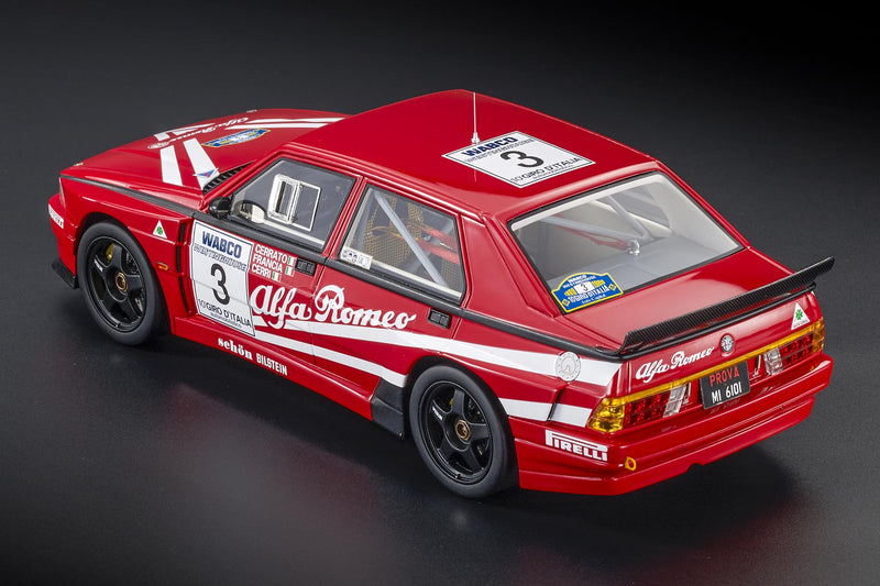 ギャラリービューアに画像をロードする, ALFA ROMEO 75 ターボ エヴォルツィオーネ IMSA 3号車 1989年ジロ・デ・イタリア優勝 ドライバー:ダリオ・チェラート/ジョルジョ・フランチア/ジュゼッペ・チェッリ レッド/ホワイト/TOPMARQUES 1/18ミニカー