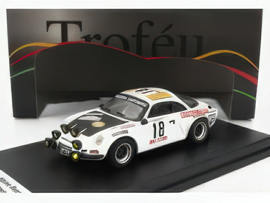 RENAULT ALPINE A110 (night version) N 18 RALLY TOUR DE CORSE 1978 ANGE MARIE VENTURINI DOMINIQUE SIMONINI WHITE BLACK/TROFEU 1/43ミニカー