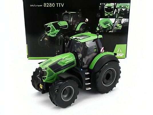DEUTZ-FAHR 8280 TTV トラクター 2023 グリーンブラック/ Univrsal Hobbies 1/32 農機模型ミニカー
