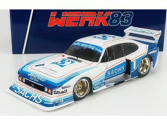 FORD ENGLAND CAPRI TURBO Gr.5 TEAM SACHS N 52 DRM 1979 HERALD ERTL WHITE LIGHT BLUE/WERK83 1/18ミニカー