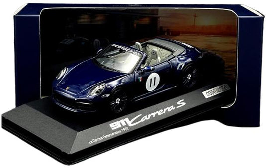 Porscheポルシェディーラーモデル 911 Carrera S Type 992 Panamericana n° 11 2023 Gentian Blue 1/43 Minichamps