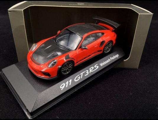 Porscheポルシェディーラーモデル 911 GT3 RS type 991 Mk ll 2018 Lava orange 1/43 Minichamps