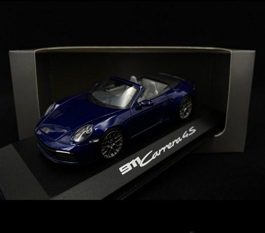 Porscheポルシェディーラーモデル 911 type 992 Carrera 4S Cabriolet 2019 gentian blue 1/43 Minichamps