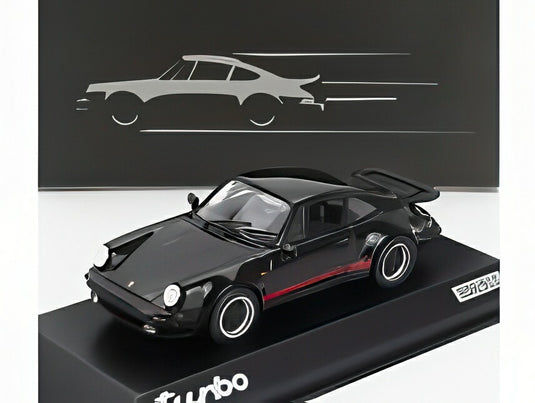 ポルシェ 911 930 ターボ クーペ 1977 - 50周年 ポルシェ デザイン - ブラック/ MINICHAMPS 1/43 911台限定ミニカー