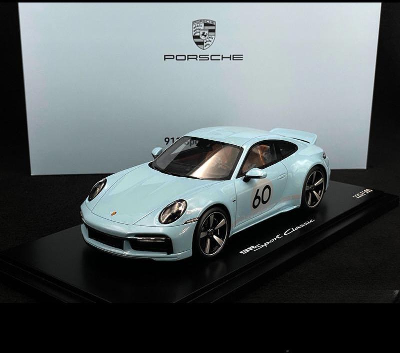 ギャラリービューアに画像をロードする, Porscheポルシェディーラーモデル 911 Sport Classic Type 992 2022 Meissen Blue 1/18 Spark