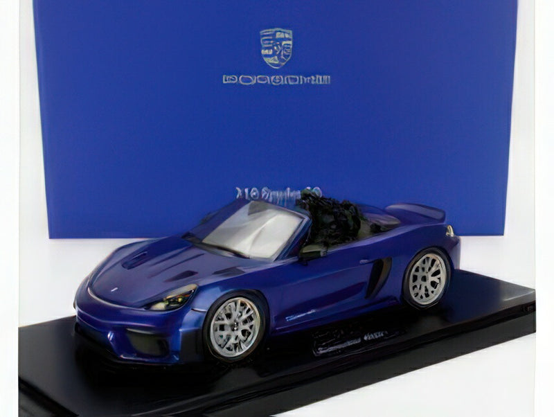 ギャラリービューアに画像をロードする, PORSCHE - 718 (982) SPIDER RS 2024 BLUE/Spark 1/18ミニカー ポルシェディーラーモデル 718台限定