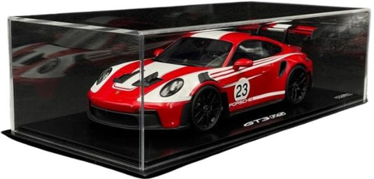 Porscheポルシェディーラーモデル 911 GT3 RS Type 992 n° 23 Salzburg 2023 Red / White 1/18 Spark