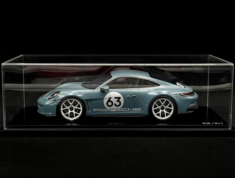 ギャラリービューアに画像をロードする, Porscheポルシェディーラーモデル 911 S/T Type 992 2023 Shore Blue Metallic 1/18 Spark