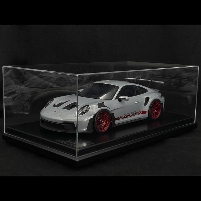 ギャラリービューアに画像をロードする, Porsche 911 GT3 RS 992型 2023年モデル アイスグレーメタリック/パイロレッドストライプ/Spark 1/12ミニカー ポルシェ特注