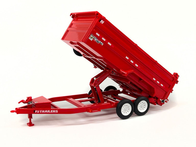 ギャラリービューアに画像をロードする, PJ Trailers ダンプトレーラー PJ Dump DM レッド / Weiss Brothers 1/50 建設機械模型