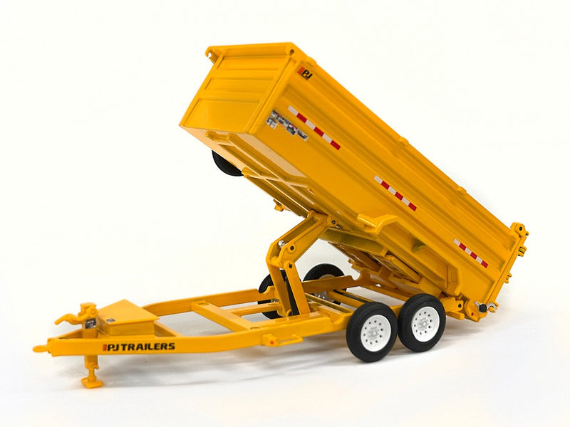 ギャラリービューアに画像をロードする, PJ Trailers ダンプトレーラー PJ Dump DM イエロー / Weiss Brothers 1/50 建設機械模型